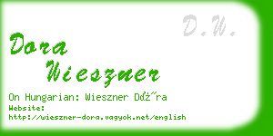 dora wieszner business card